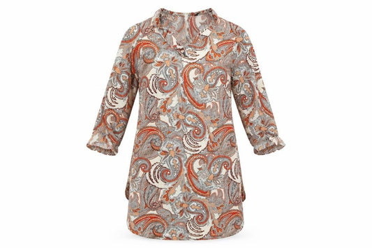 Front view of F&F women’s ivory floral a-line, size UK 8