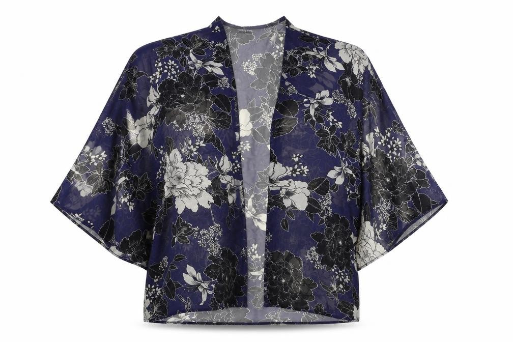 New Look  Womens Blue Floral  Cardigan Jumper Size 8