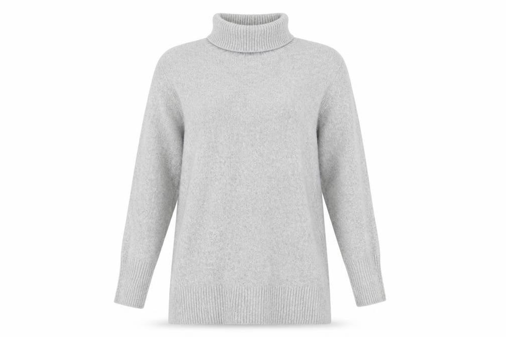 Front view of H&M women’s grey jumper, size S