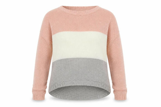 Front view of Select women’s multicoloured knit jumper, size UK 14