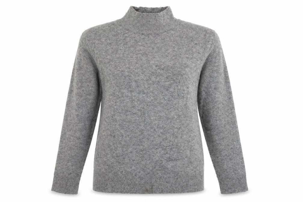 Front view of Atmosphere women’s grey knit jumper, size UK 10