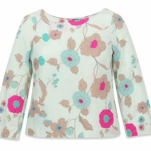 Papaya Womens Green Floral  Wrap Blouse Size 10
