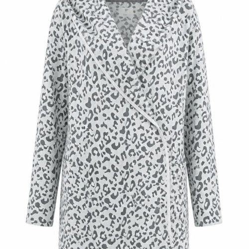 Dreams Womens White Animal Print  Pullover Hoodie Size M