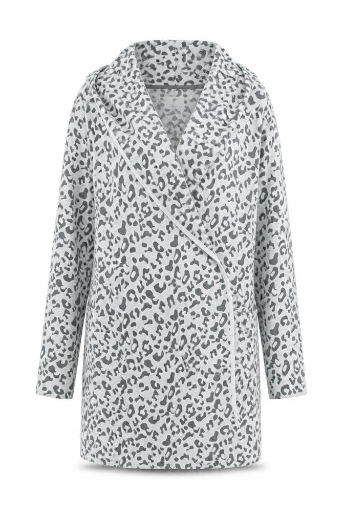 Dreams Womens White Animal Print  Pullover Hoodie Size M