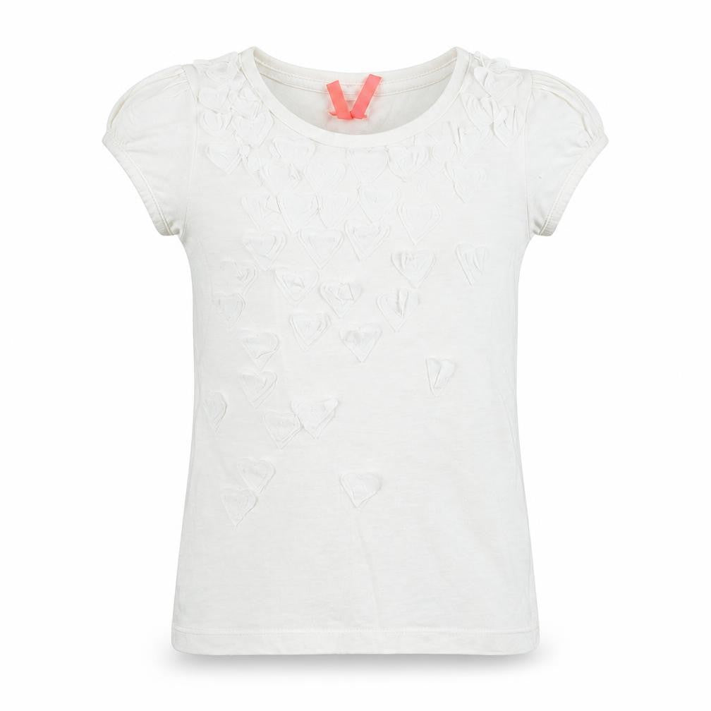 Front view of Next girls’ white basic t-shirt, size 5, years