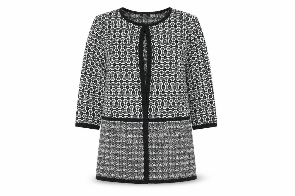 F&F Womens White  Knit Jacket Coatigan Size 12