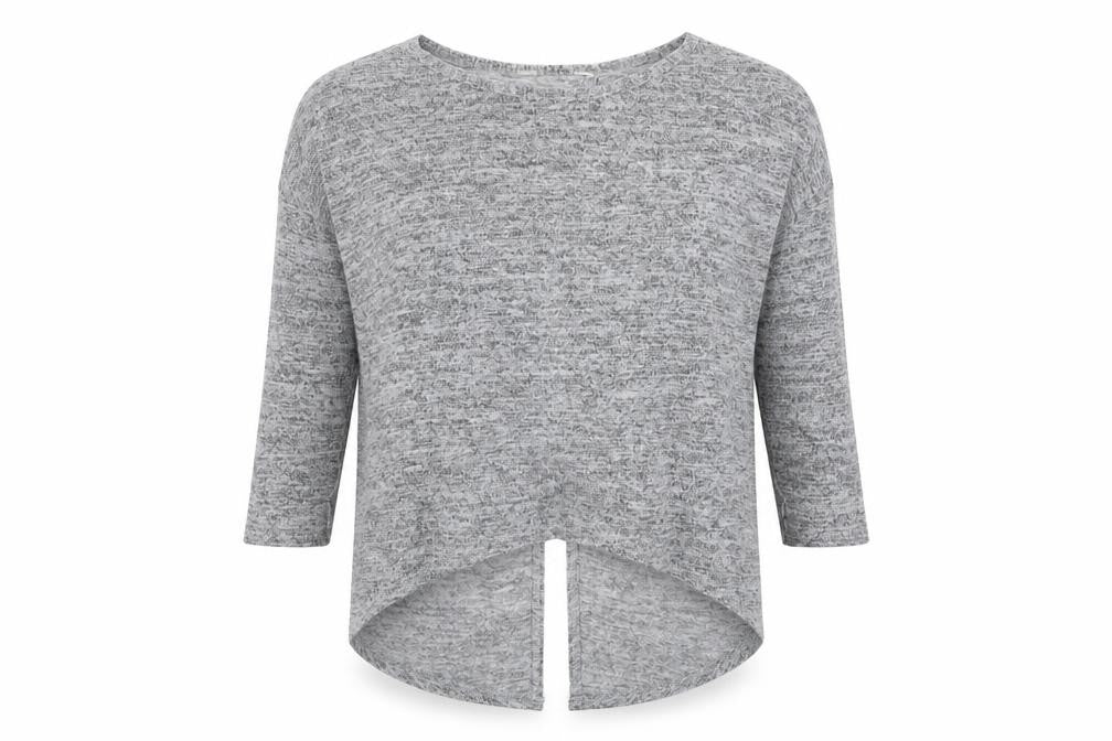 Miss Selfridge Womens Grey   Pullover Jumper Size 10  - Twist Detail