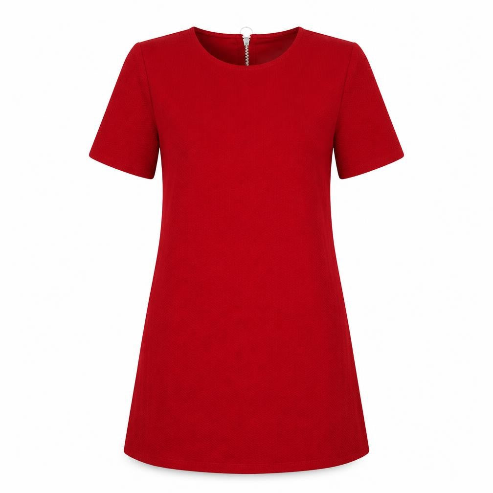 Front view of Divided by H&M women’s red a-line, size UK 8