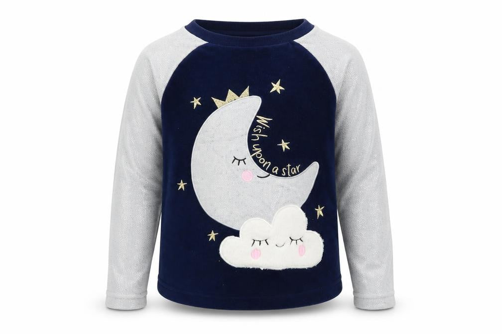 Matalan Girls Blue  Fleece Top Pyjama Top Size 10 Years