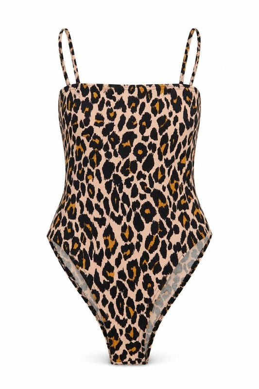 Front view of Boohoo women’s multicoloured animal print bodysuit one-piece, size UK 14