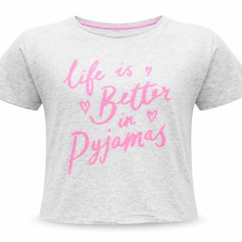 Asda George Girls Grey   Top Pyjama Top Size 7-8 Years