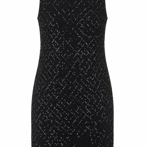 Preworn Womens Black   Pencil Dress  Size 12  - Sequins all over
