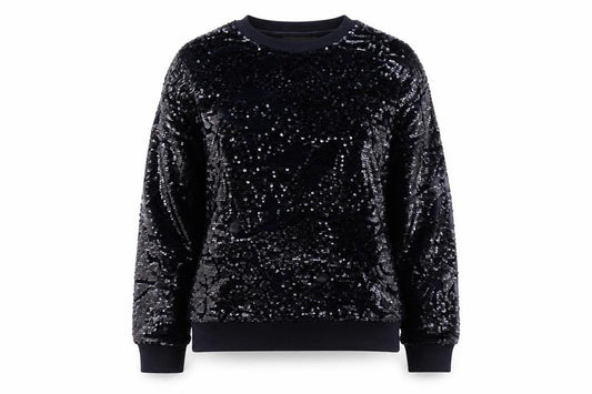 Front view of F&F women’s blue jumper, size UK 12
