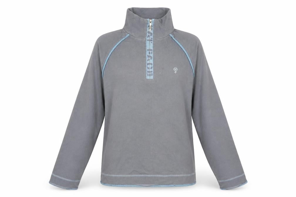 Front view of ORIGANALS women’s grey jumper, size UK 12