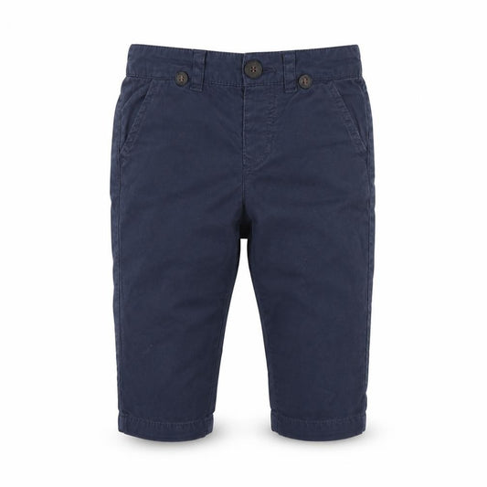 Front view of Zara boys’ blue ikat cargo trousers, size 3-6, months