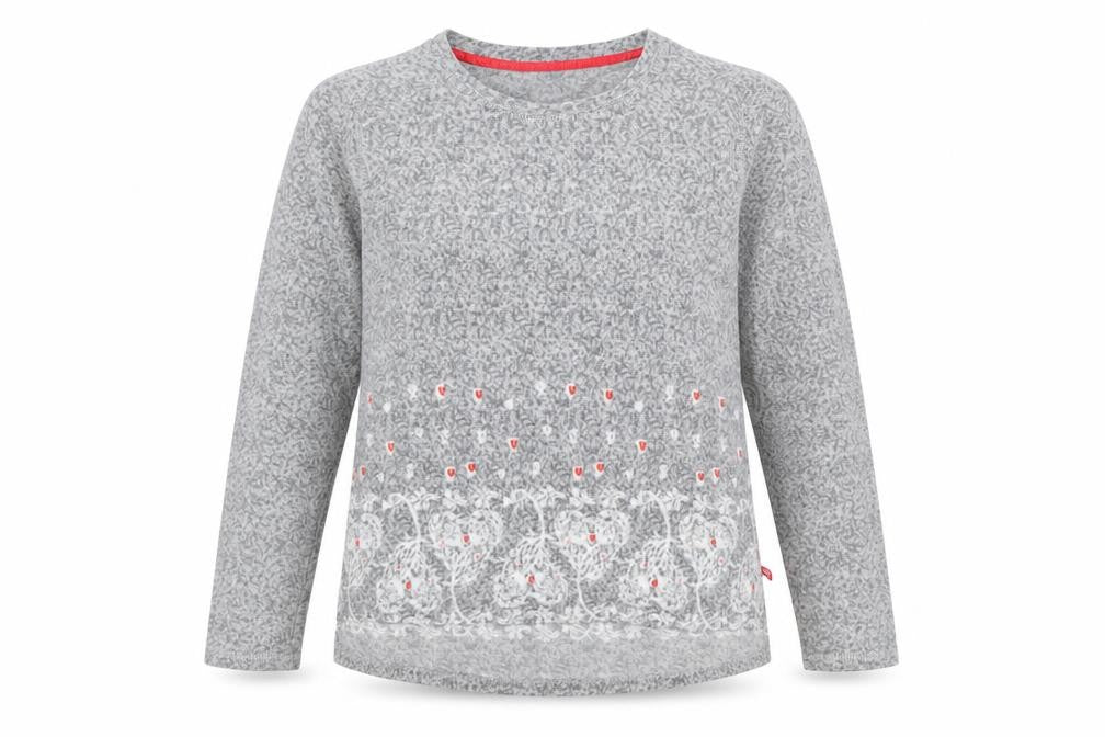 Front view of KAY women’s grey geometric jumper, size L