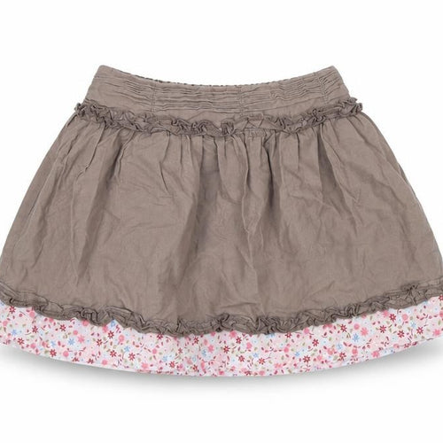 Mini Club Girls Brown Floral  Flare Skirt Size 9-12 Months