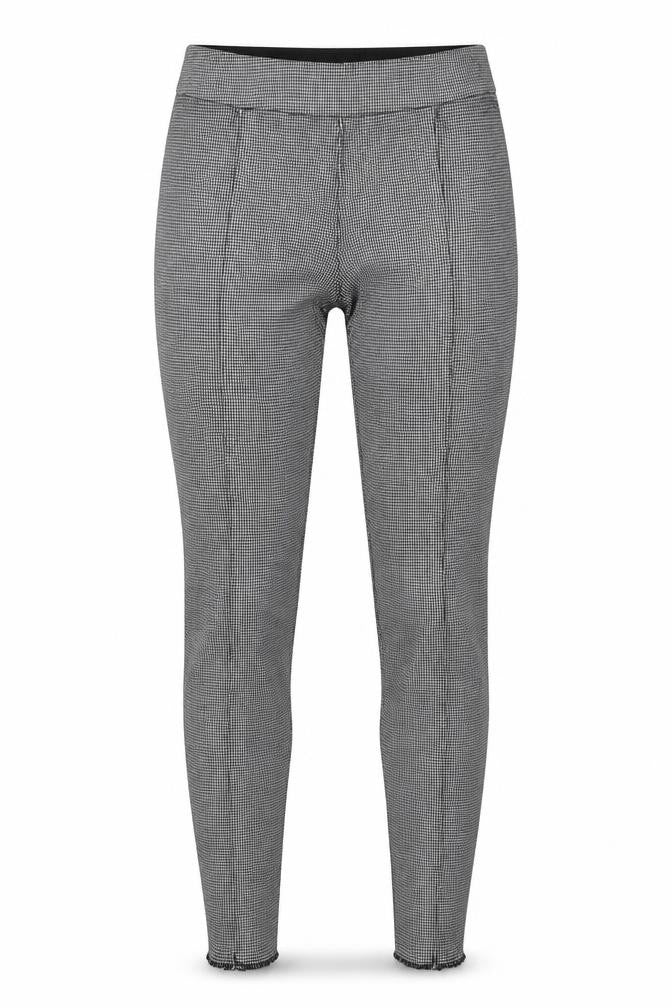 Front view of H&M women’s grey houndstooth jegging leggings, size UK 8, 26-inch leg