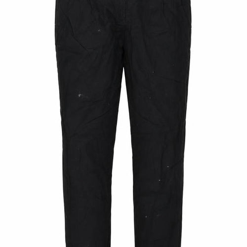 Preworn Womens Black   Trousers  Size 28 in L25 in