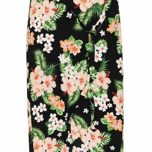 George  Womens Black Floral  A-Line Skirt Size 28 in