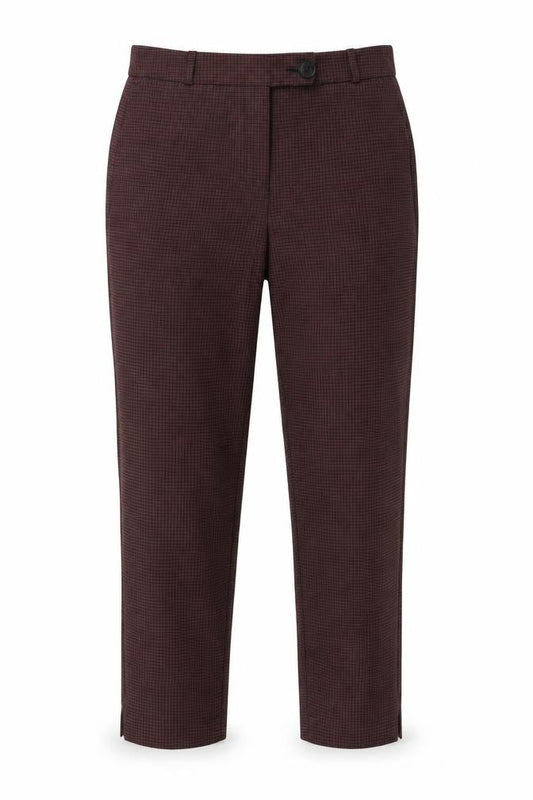 Front view of Next women’s red trousers, size UK 12, 23-inch leg