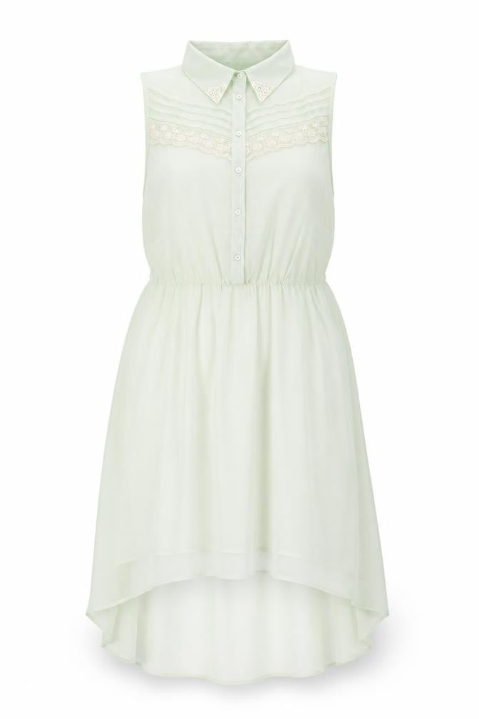 Front view of Atmosphere women’s green a-line, size UK 12