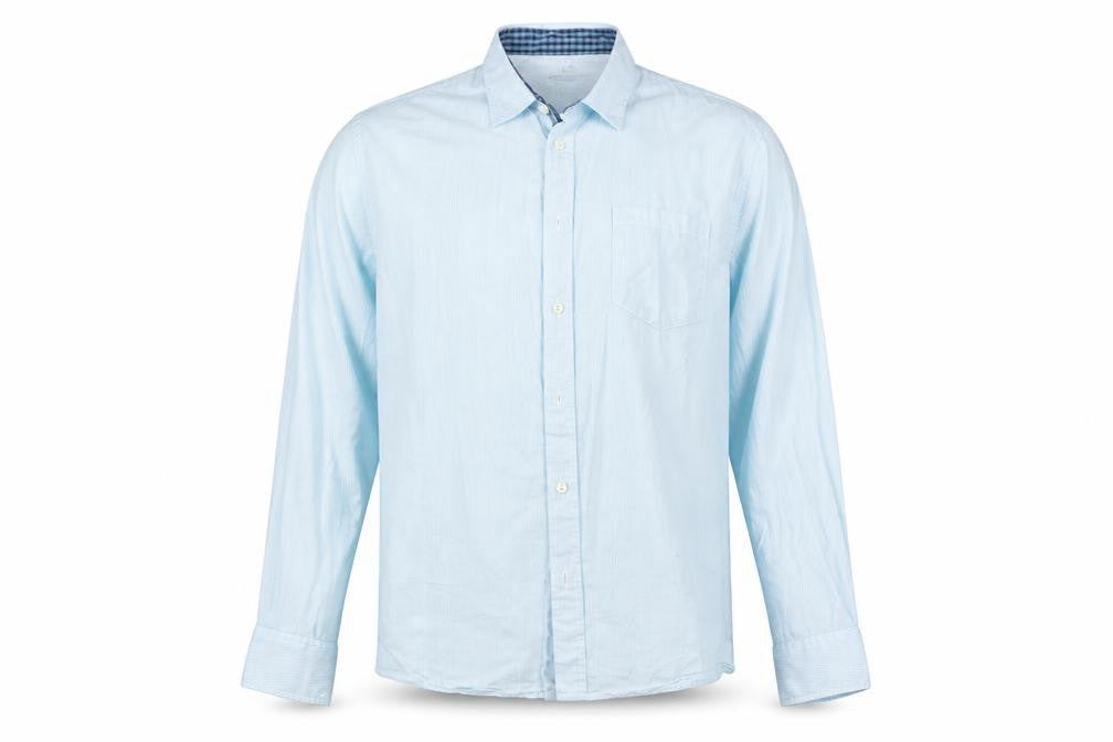 Easy  Mens Blue Striped   Button-Up Size XL