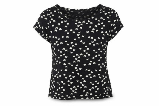 Front view of George women’s black basic t-shirt, size UK 8