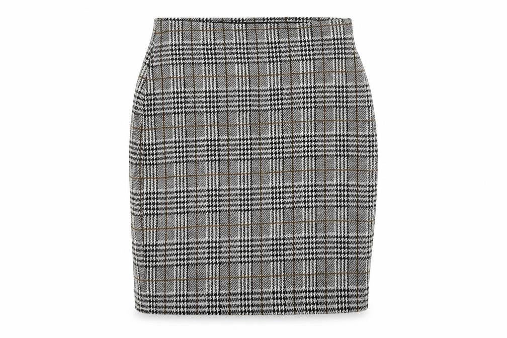 New Look  Womens Grey Check  Bandage Skirt Size 8