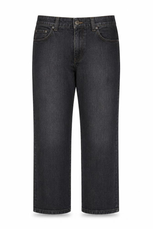Front view of Papaya women’s black trousers, size UK 12, 29-inch leg