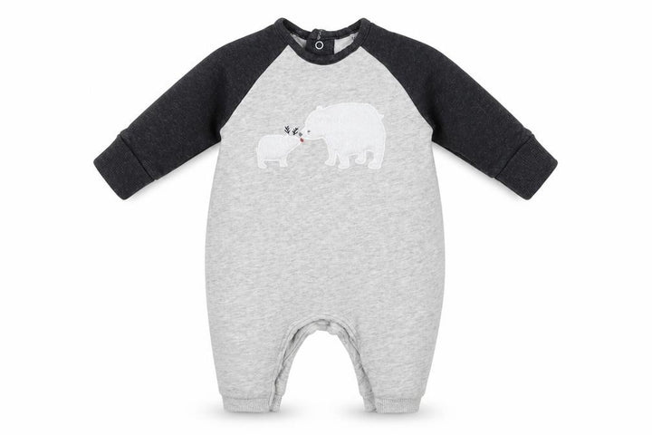 Matalan Baby Grey Geometric Jersey Babygrow One-Piece Size 0-3 Months - Polar Bear
