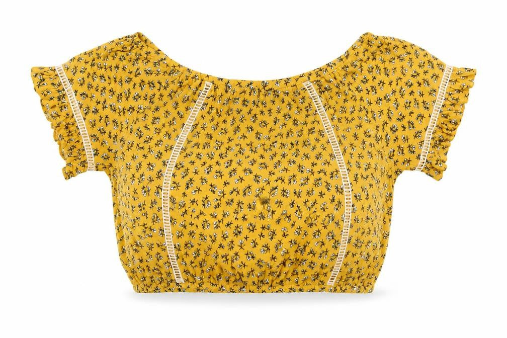 New Look Womens Yellow Floral  Basic Blouse Size 18