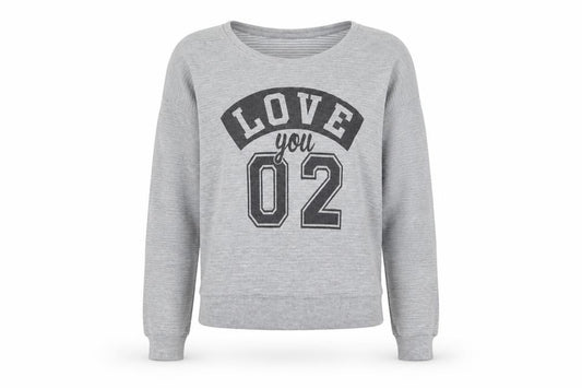 Front view of New Look girls’ grey jumper, size 12, years - love