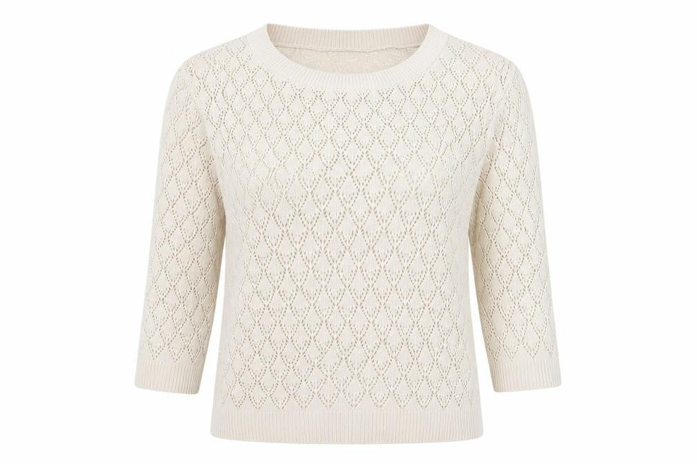 Front view of Pure & Natural women’s white jumper, size S