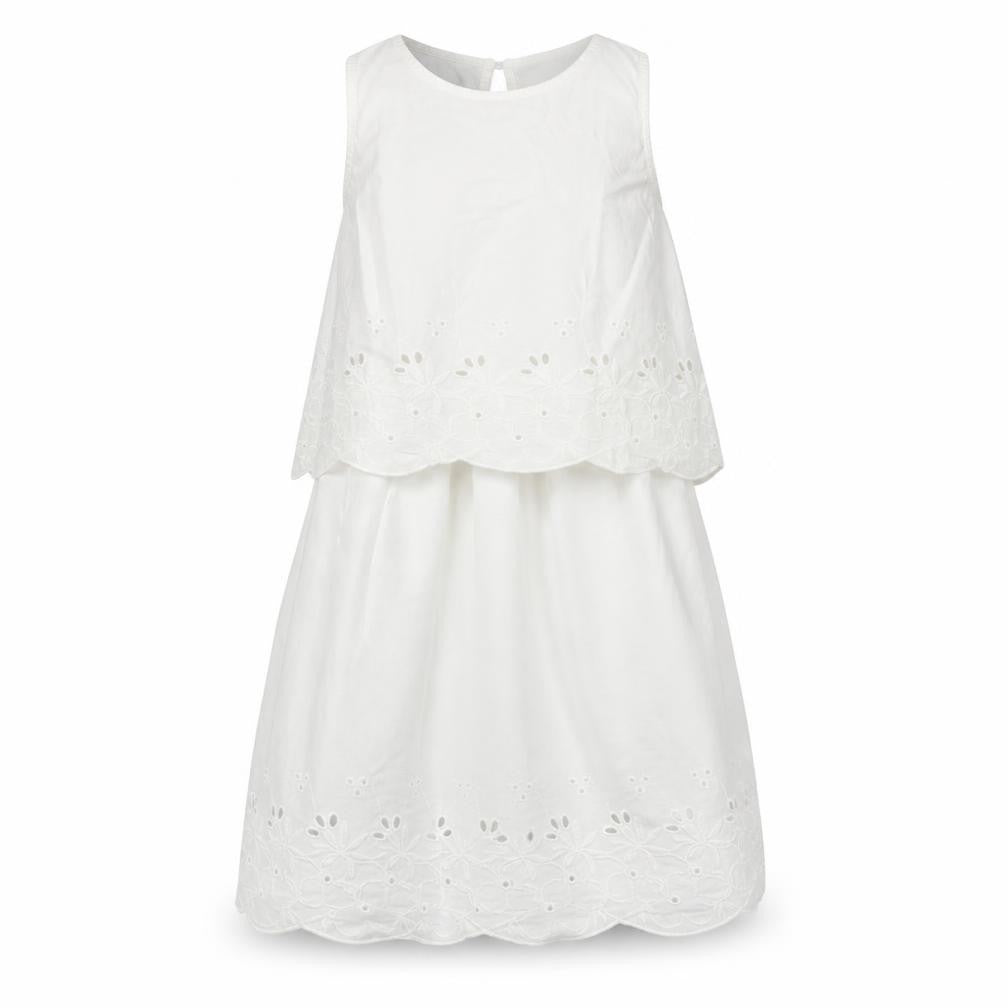 Front view of New Look women’s white fit & flare, size UK 6