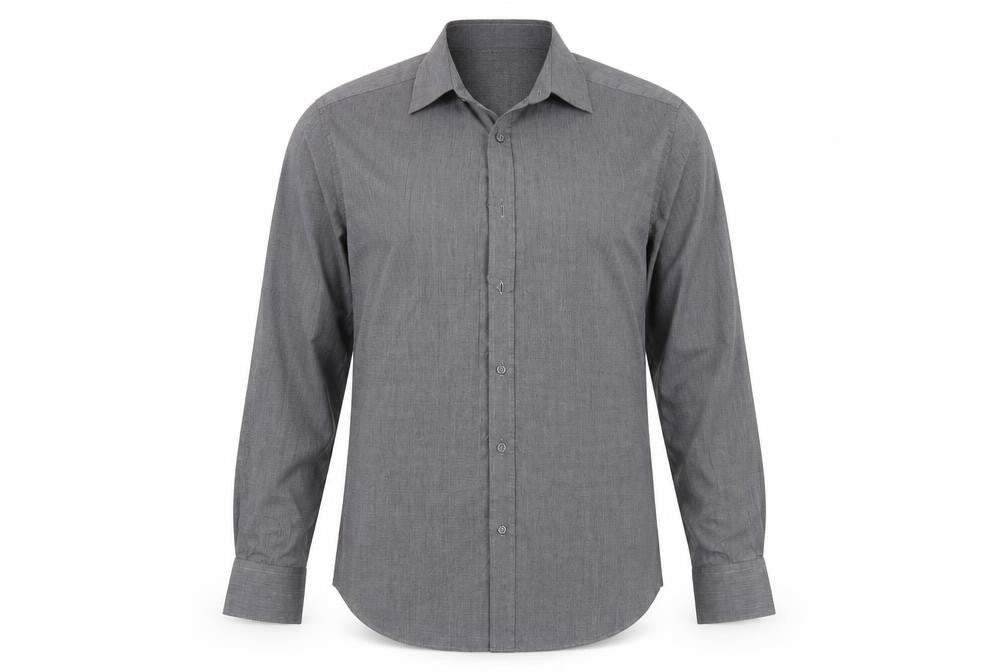 Front view of George men’s grey button-up, size 16