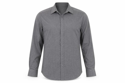 Front view of George men’s grey button-up, size 16