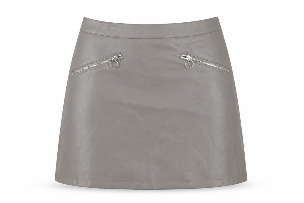 Front view of Primark women’s brown a-line skirt, size UK 8