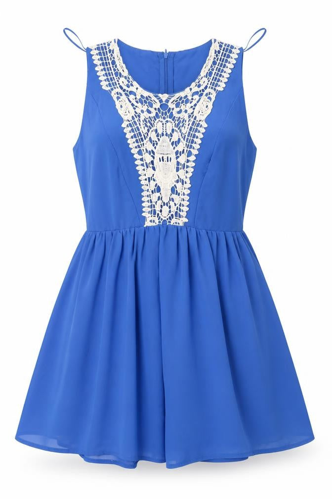 Front view of Select women’s blue fit & flare, size UK 10