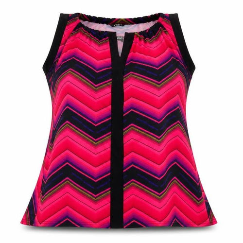 Roman Womens Pink Argyle/Diamond  Basic T-Shirt Size 14
