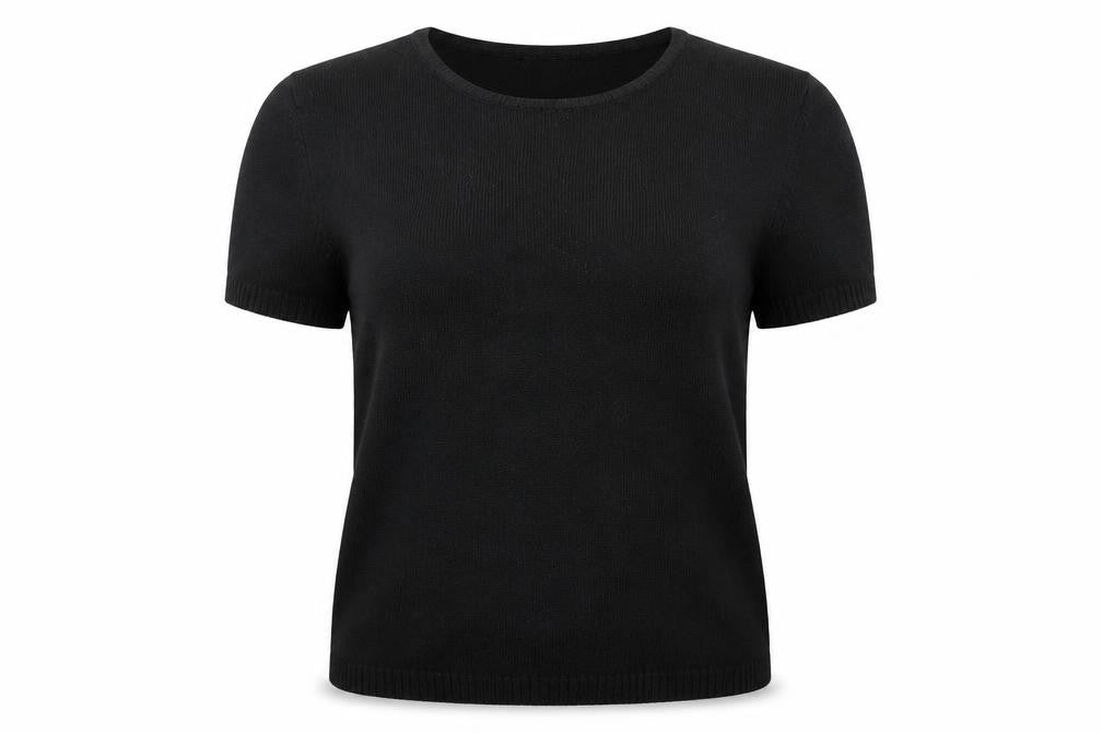 Front view of Papaya women’s black knit jumper, size UK 8