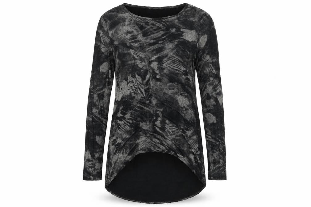 Front view of dolls women’s black basic blouse, size M