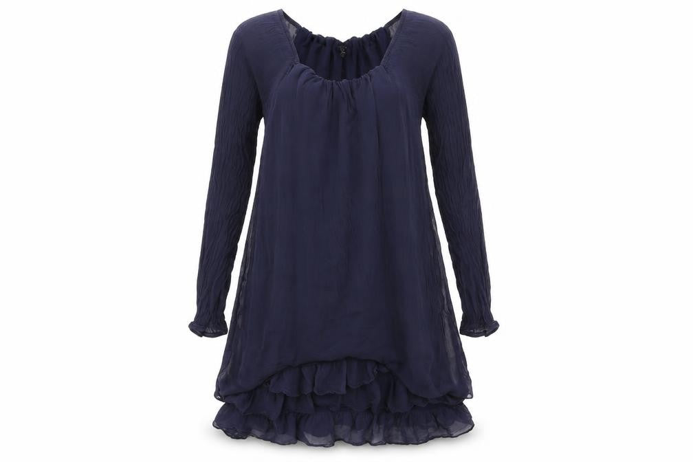 Front view of Phase Eight women’s blue a-line, size XS