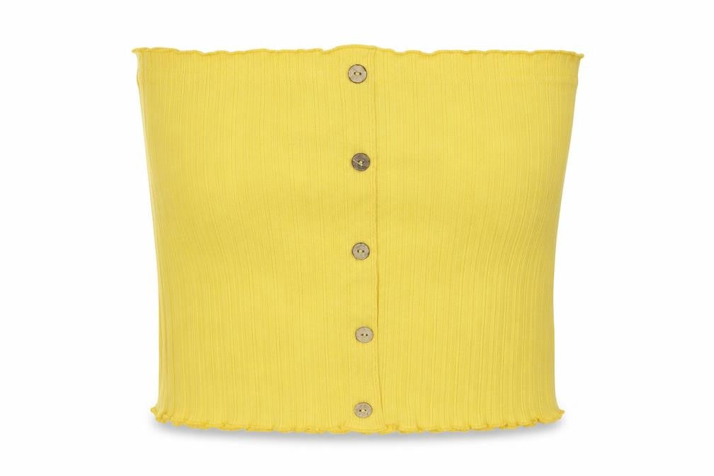 New Look  Womens Yellow   Cropped T-Shirt Size S
