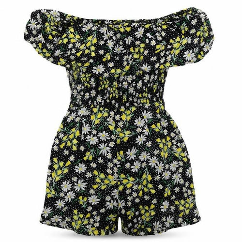 ASOS  Womens Black Floral  Jumpsuit One-Piece Size 8