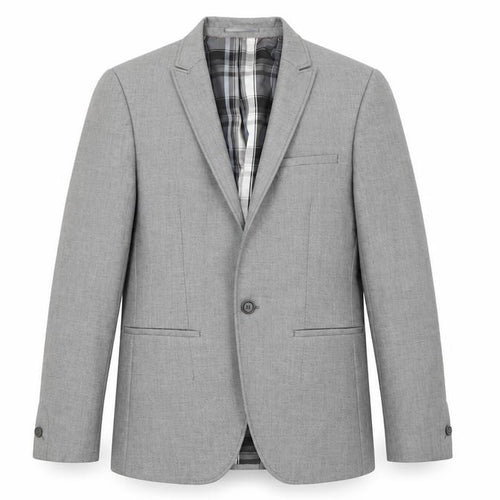L'ART Mens Grey   Jacket Suit Jacket Size 38