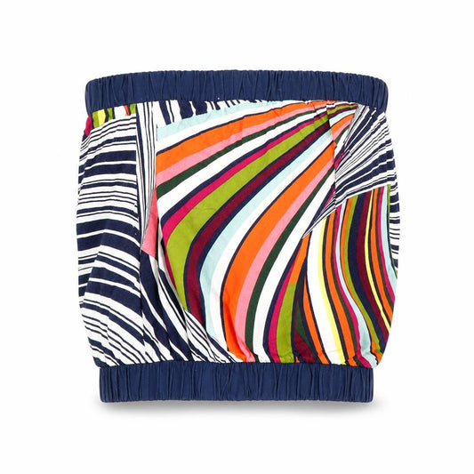 Front view of Next women’s multicoloured striped basic blouse, size UK 8