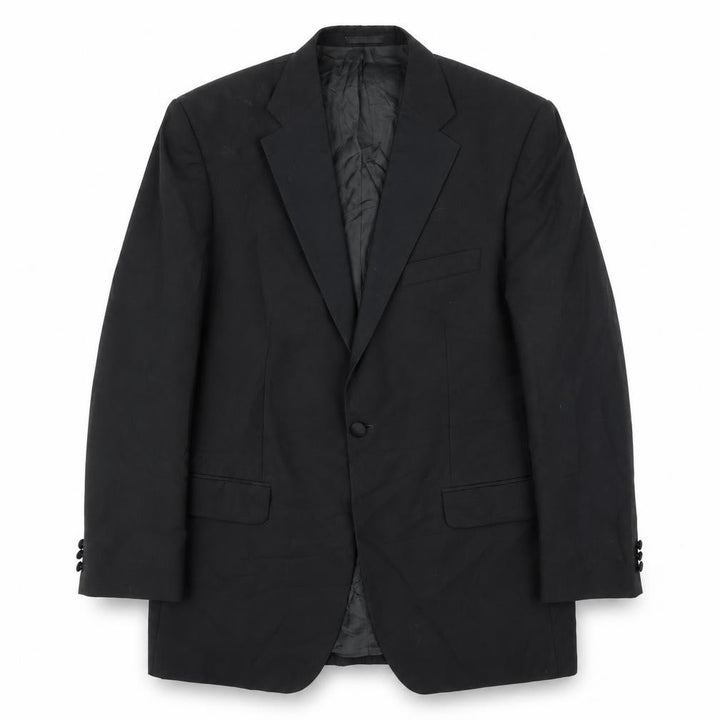 Preworn Mens Black Jacket Suit Jacket Size 42