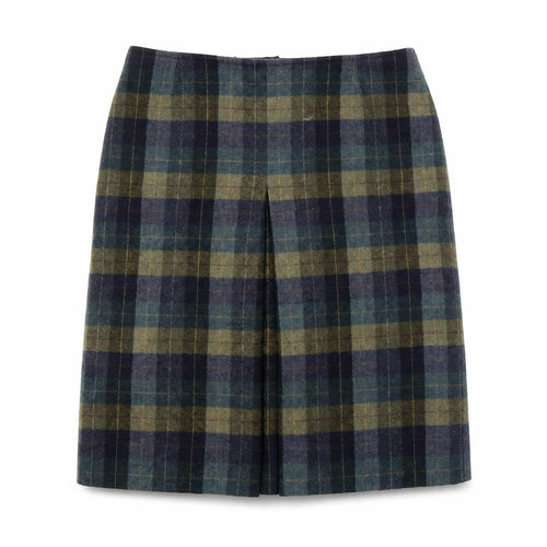 Preworn Womens Blue Plaid  Pleated Skirt Size L