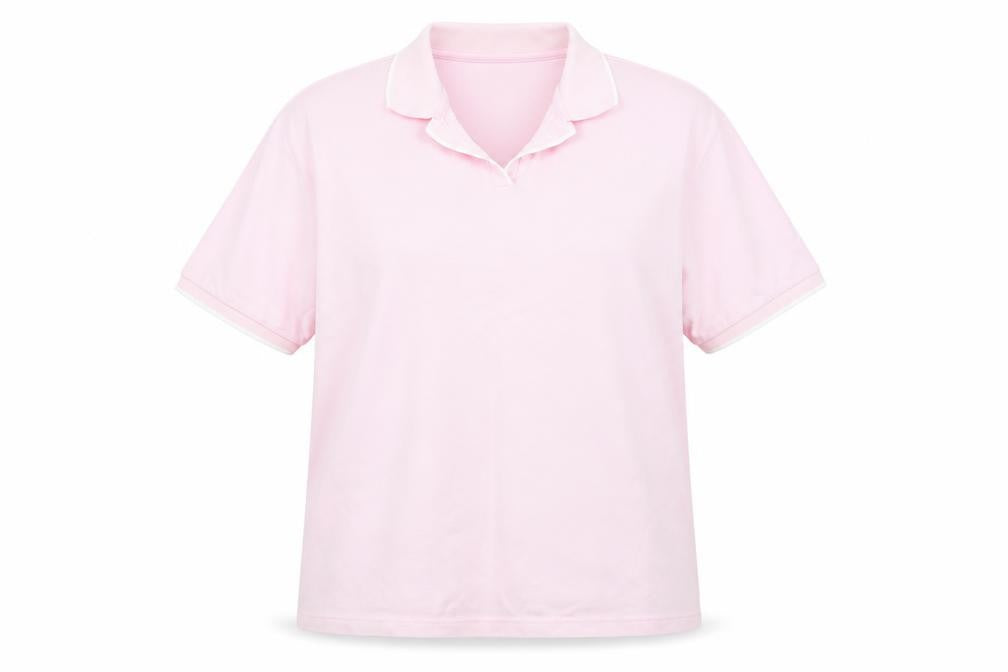 Front view of Joie de Vivre women’s pink basic t-shirt, size XL